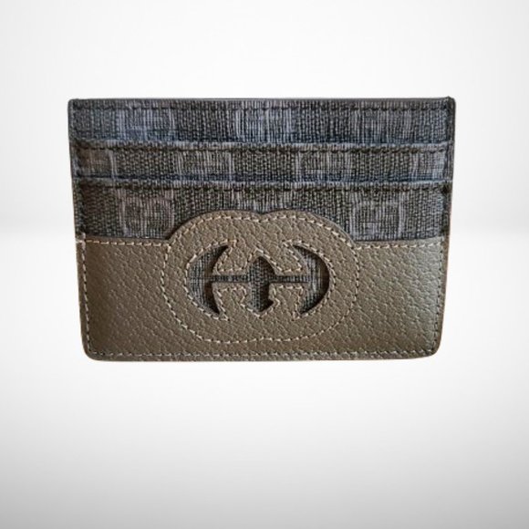 GUCCI CARD CASE WITH CUT-OUT INTERLOCKING G - Picture 1 of 6